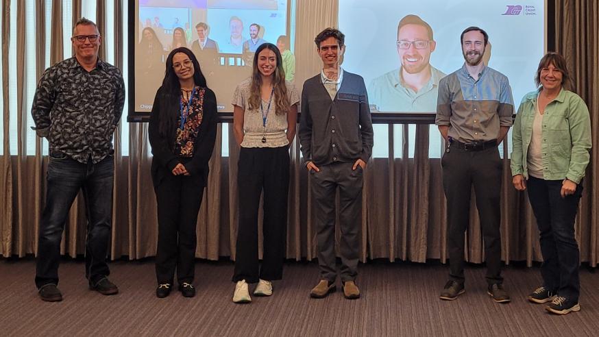 group shot in RCU board room for internship presentation 