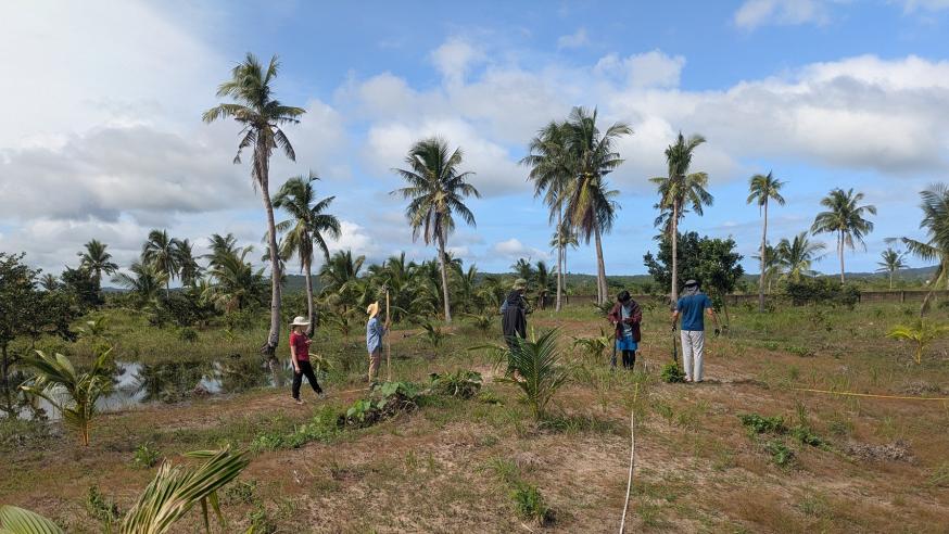 Research team collecting geography data in the Philippines 