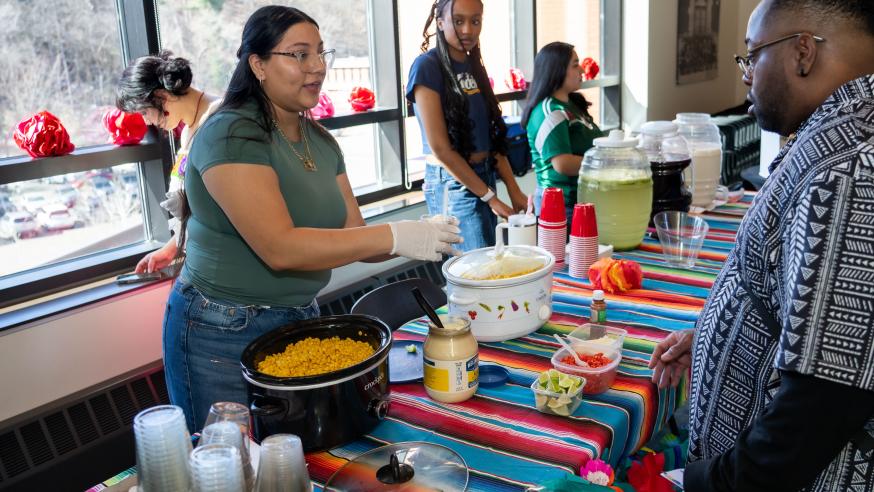food table in Davies for CultureFest 