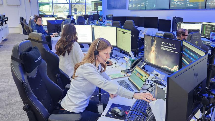 Susan Lederer in command center NASA