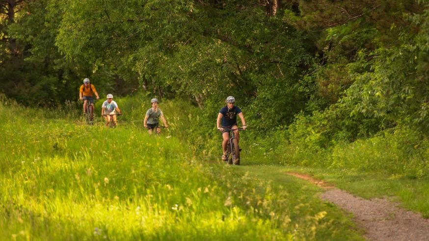 bikers at Lowes Creek park 