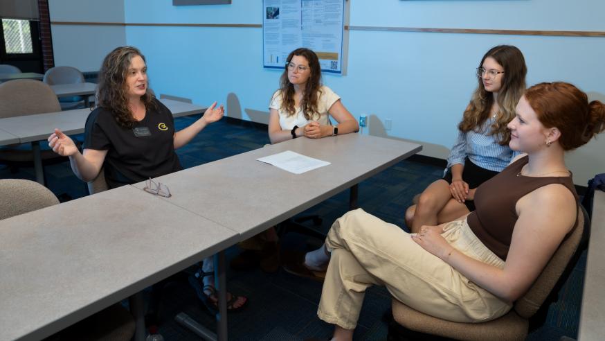 Psychiatric advance directive project meeting Mimi Sward and students