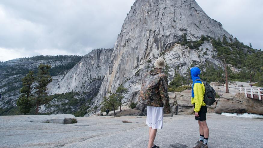 Students during an immersion experience in Yosemite