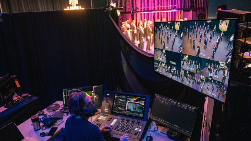 Student using equipment at the Pablo Center