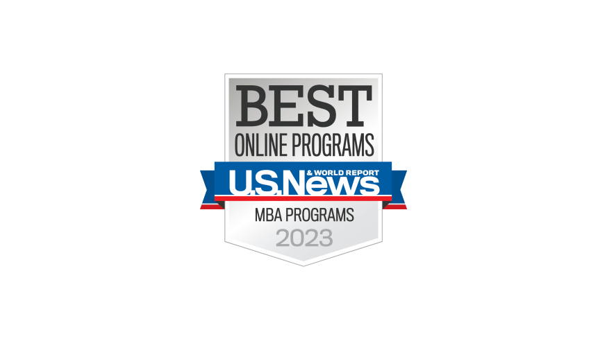 U.S. News & World Report Best Online MBA Program 2023 badge