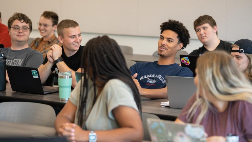 mix of gender students in a lecture room