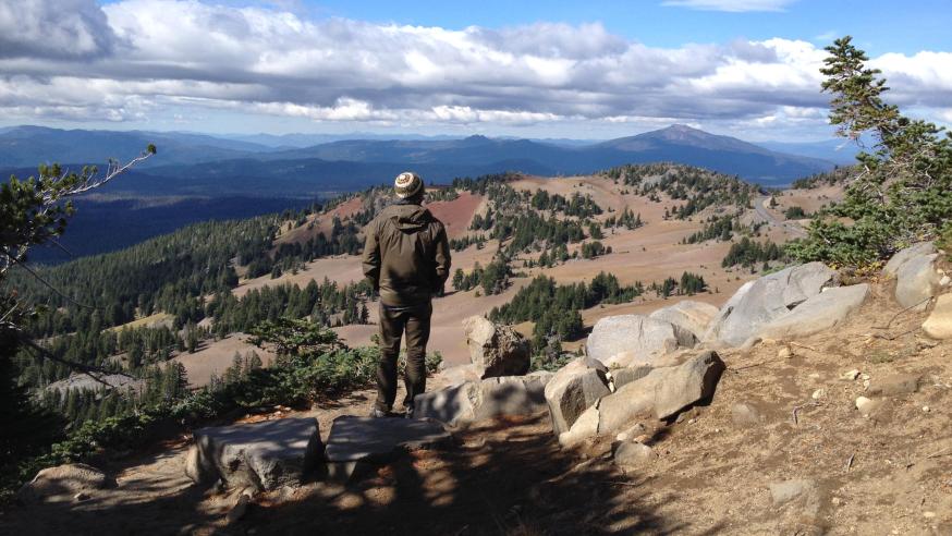 Geography student at Crater Lake