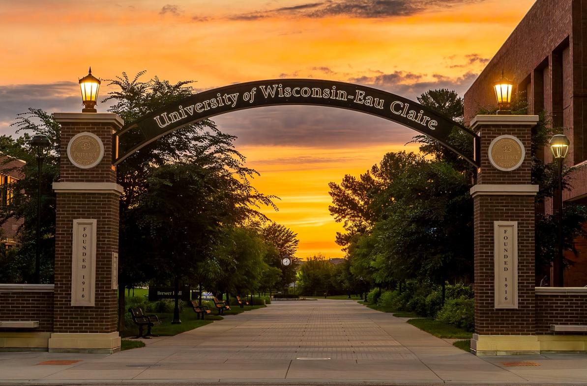 sunset archway UWEC