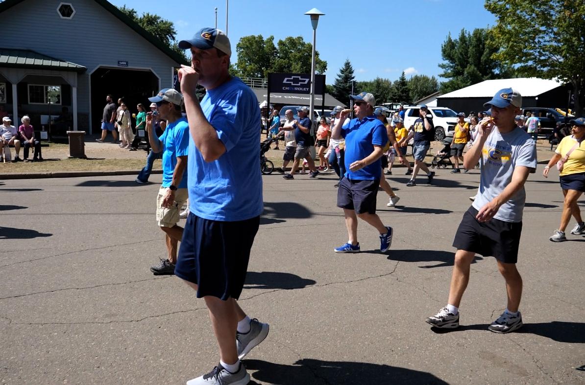 Bridgman Hall alumni kazoo band at Minnesota State Fair