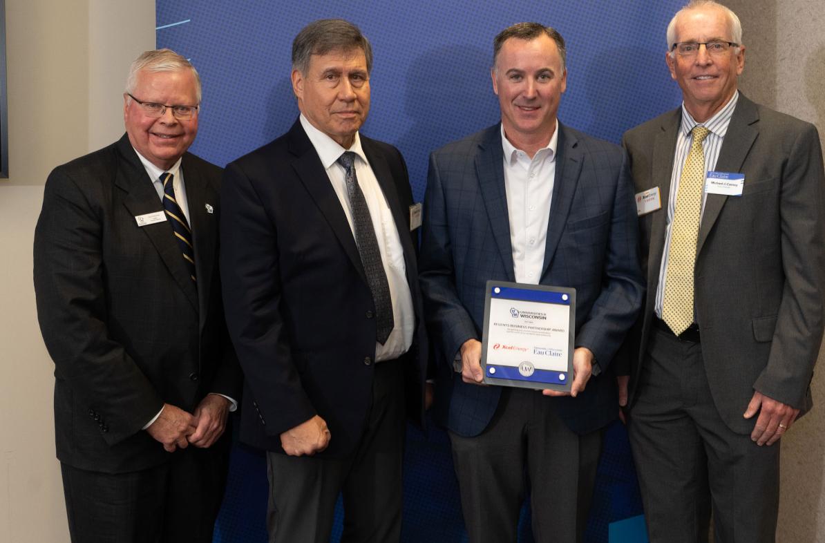 Group photo at Xcel Energy and UW-Eau Claire award event