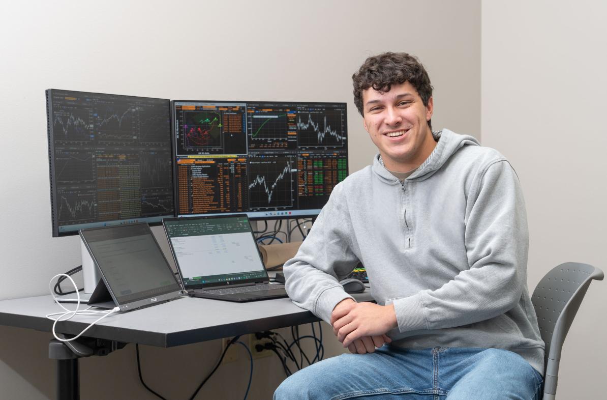 Cole Morehouse in COB lab