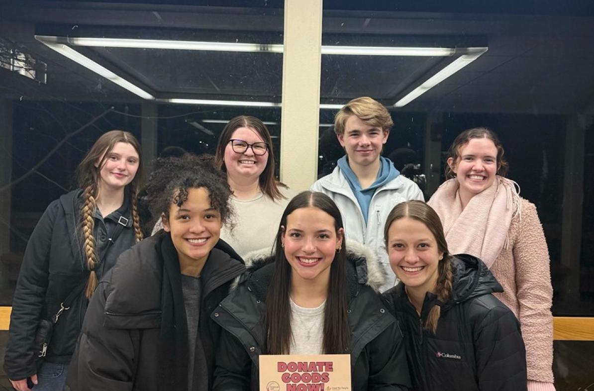 Food drive group shot 