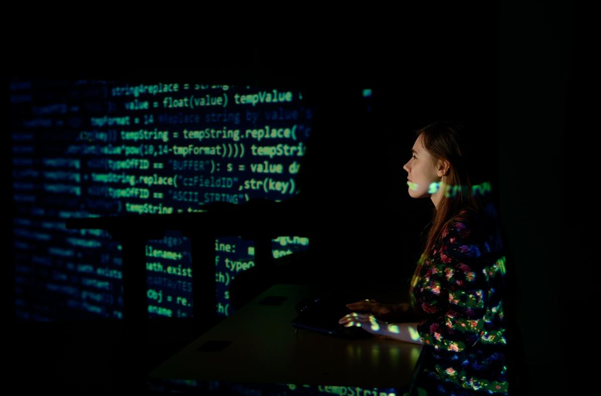 Data screen studio shot 