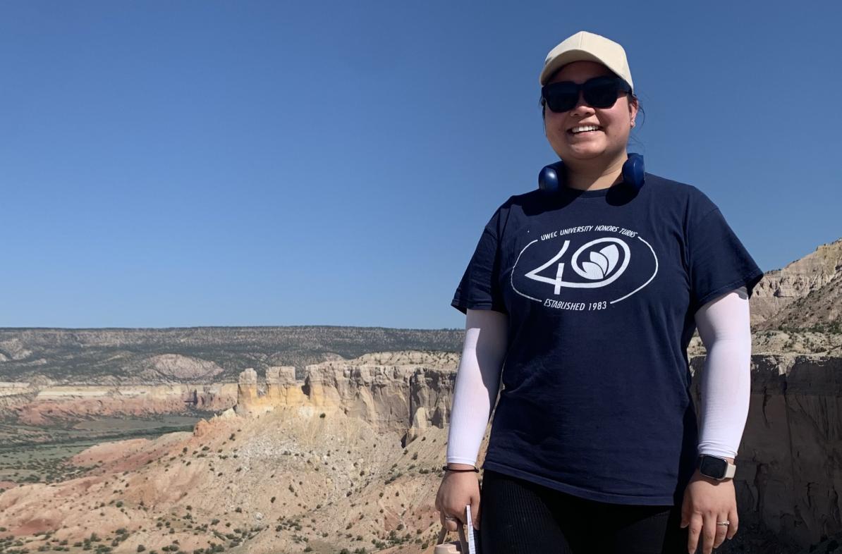 Honors student Nguyen stands tall on an immersion hike