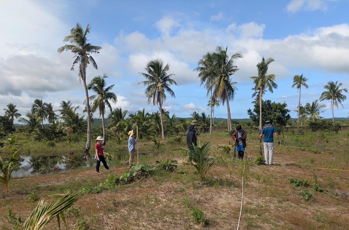 Research team collecting geography data in the Philippines 