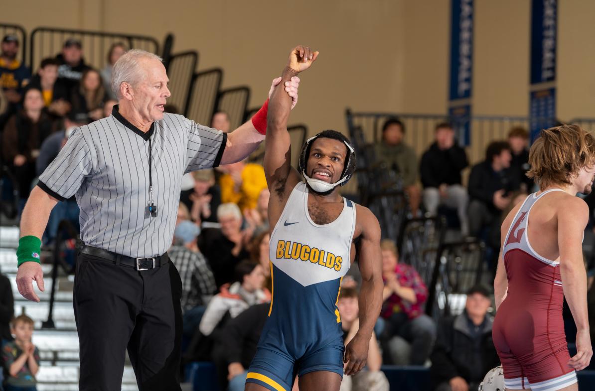 Izzy Balsiger raised arm 