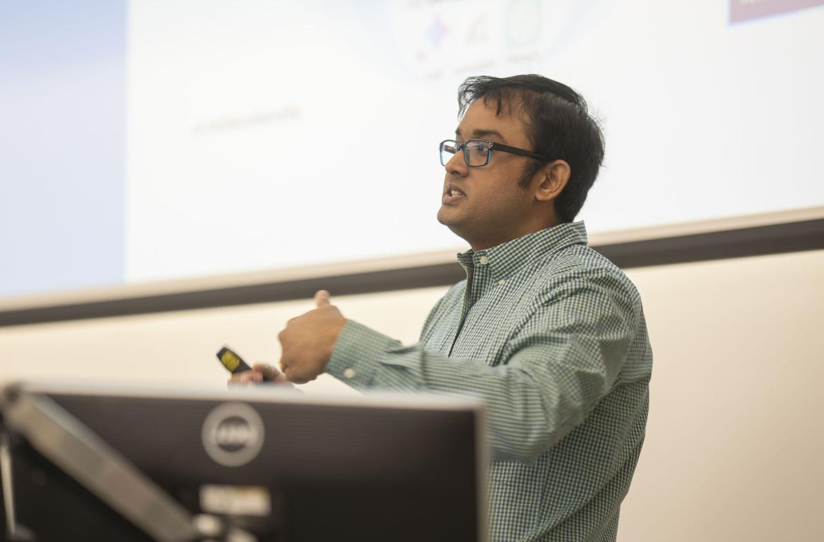 Rahul Gomes in classroom 