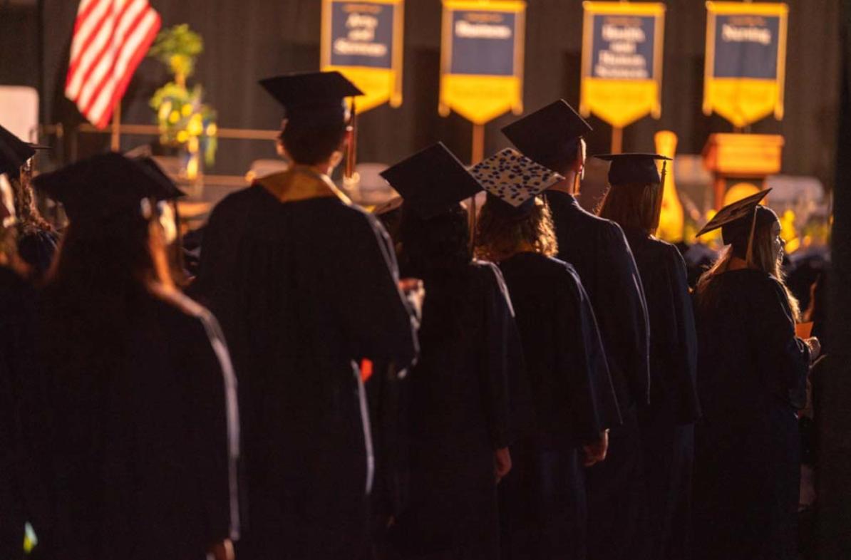 UW-Eau Claire graduates during commencement at The Sonnentag