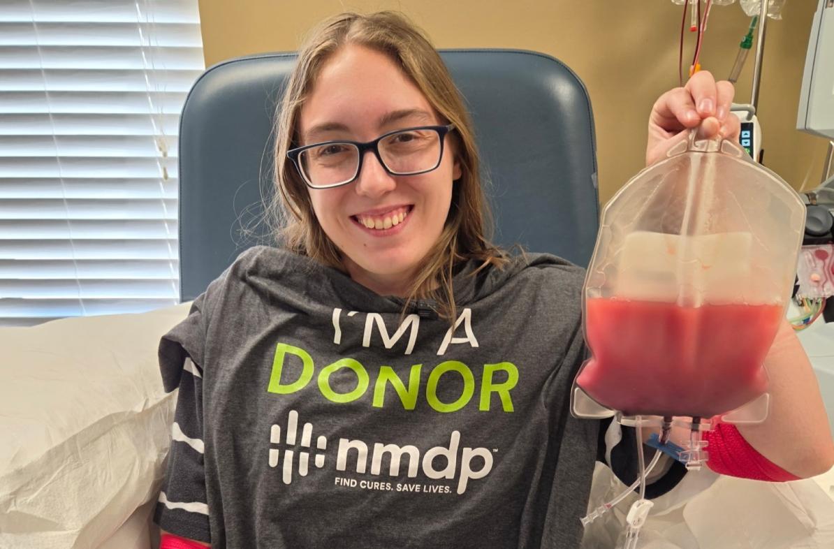 Cadence Cordova donates blood stem cells in Kansas City