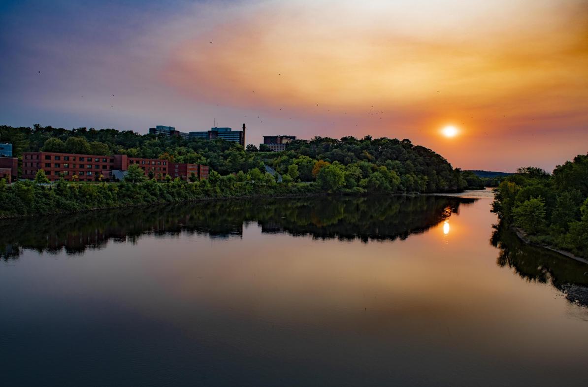Sunrise from the footbridge