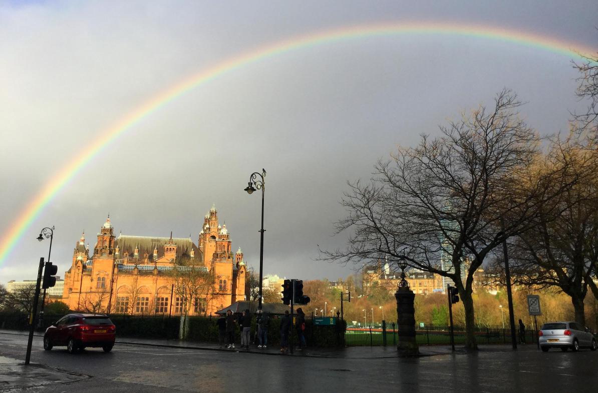 Rainbow over Glasgow, Scotland Rainbow over Glasgow, Scotland