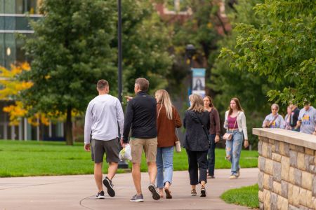 family on campus for Family Weekend