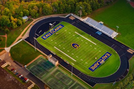 The newly upgraded Simpson Field on UWEC's upper campus