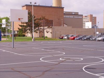 Upper campus outdoor basketball courts