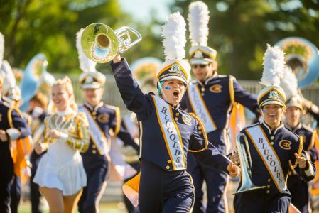 Blugold Marching Band at Football game