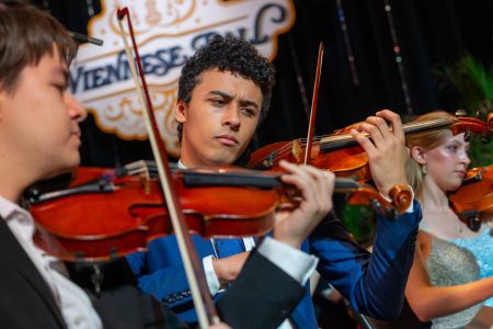 Viennese Ball 50th Anniversary violinists performing