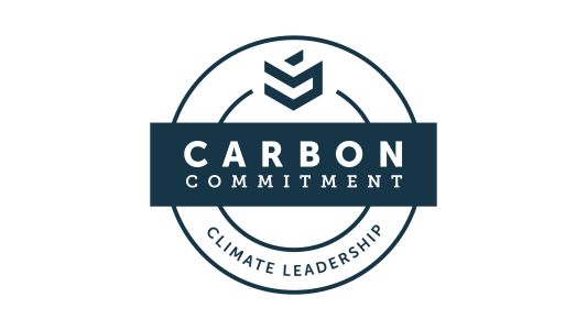 Logo saying "Carbon Commitment Climate Leadership"