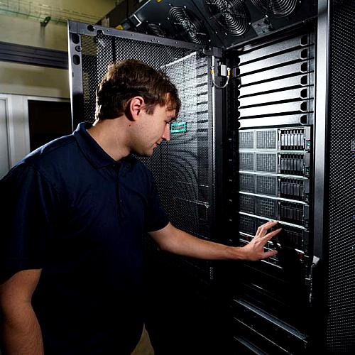 Tyler in supercomputer cluster
