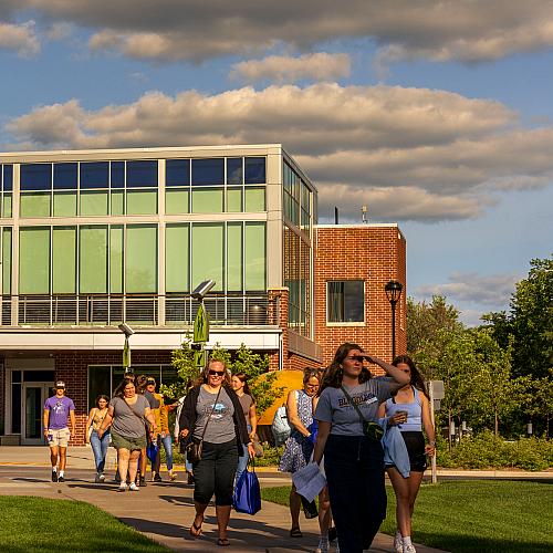 Campus tour group 