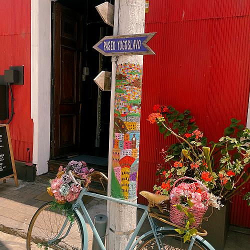Bike parked in Valparaiso Chile