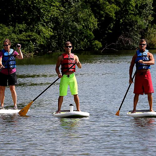 University Recreation paddleboarding class